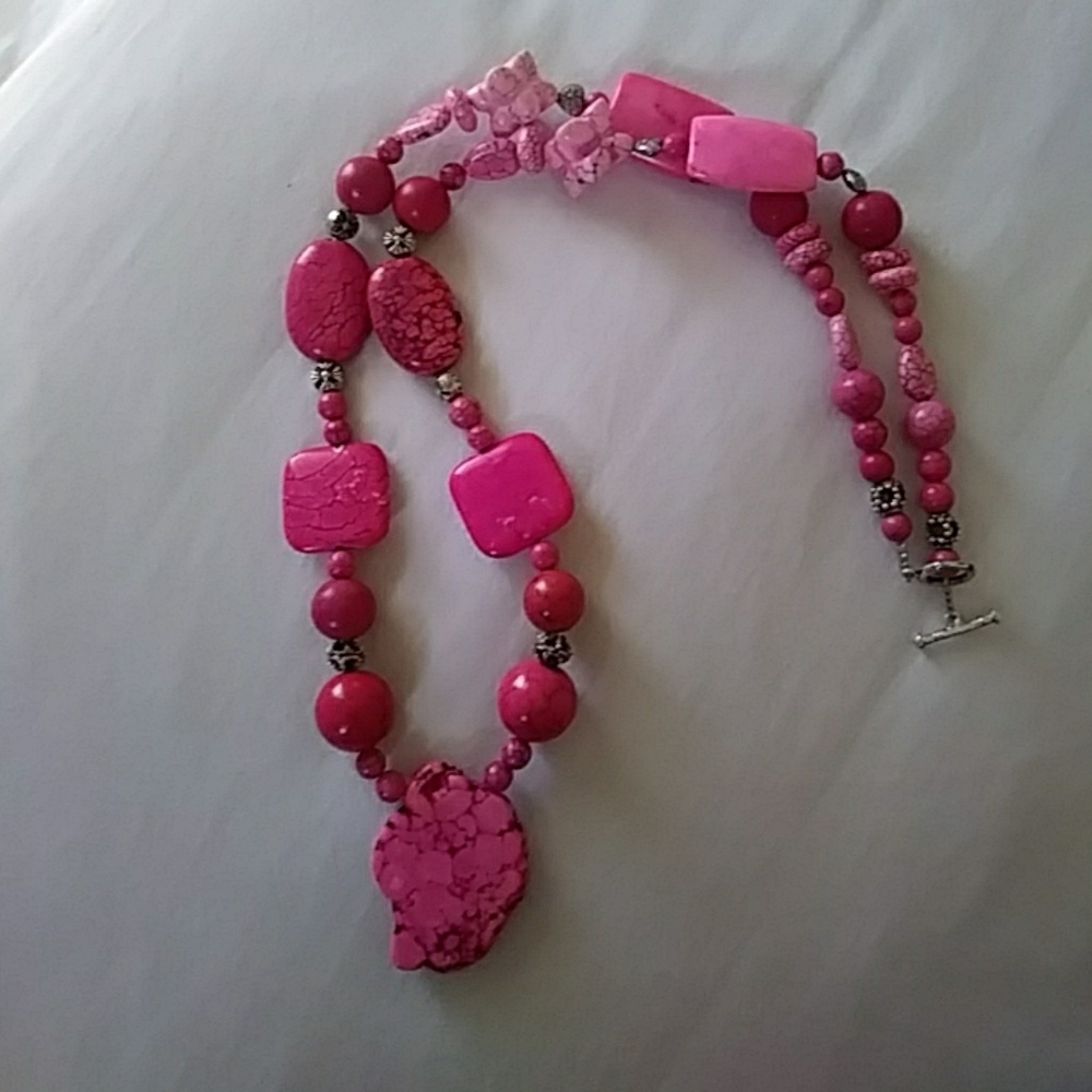 Long Pink Necklace ALL JEWELRY NOW 3/$25
